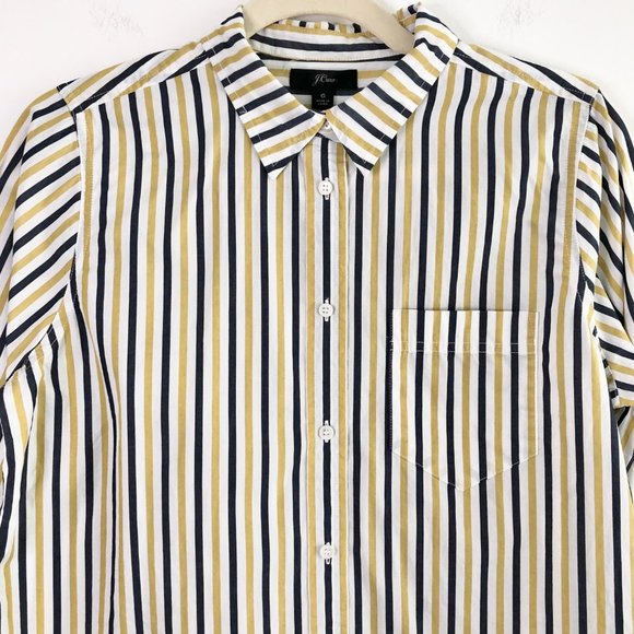 NWT J.Crew Stripe Button Up Classic Fit Boy Shirt - Picture 4 of 16